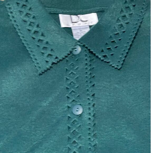 DC Sport Green Long Sleeve Warm Cozy Fleece Button Up Jacket Shacket Medium NEW - Picture 5 of 7